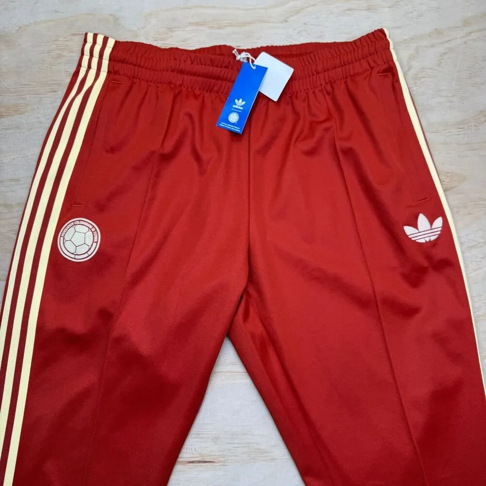 NEW Colombia adidas Beckenbauer Track Pants Tribe Orange Red Almost Yellow 2XL